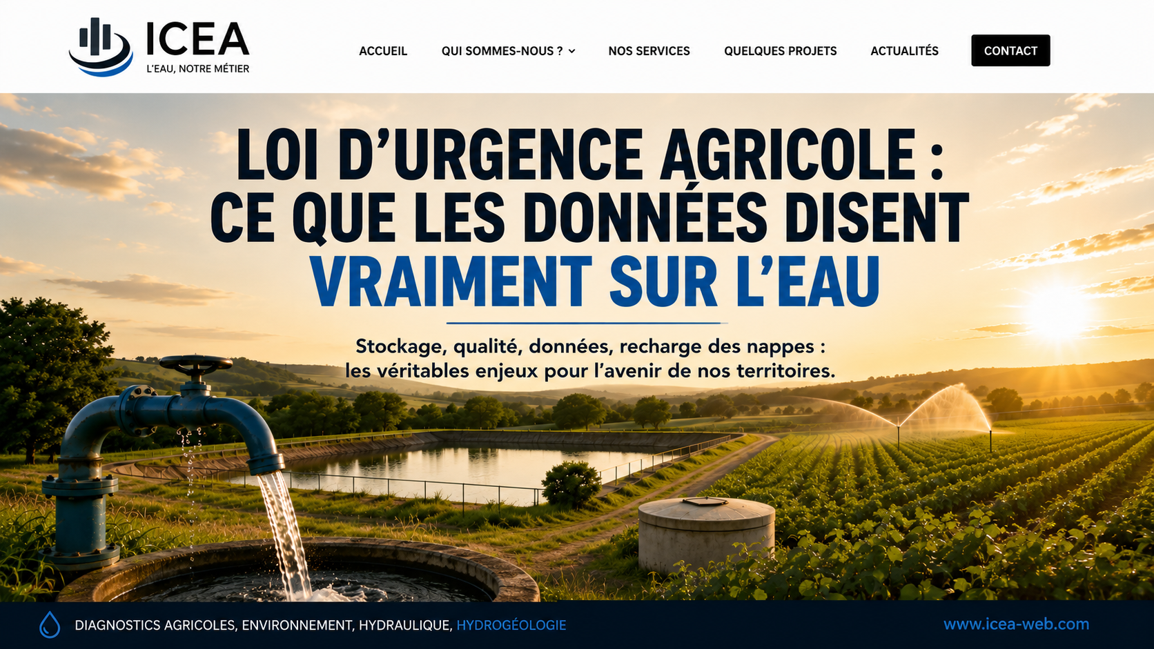 Loi d&rsquo;urgence agricole : ce que les données disent vraiment sur l&rsquo;eau